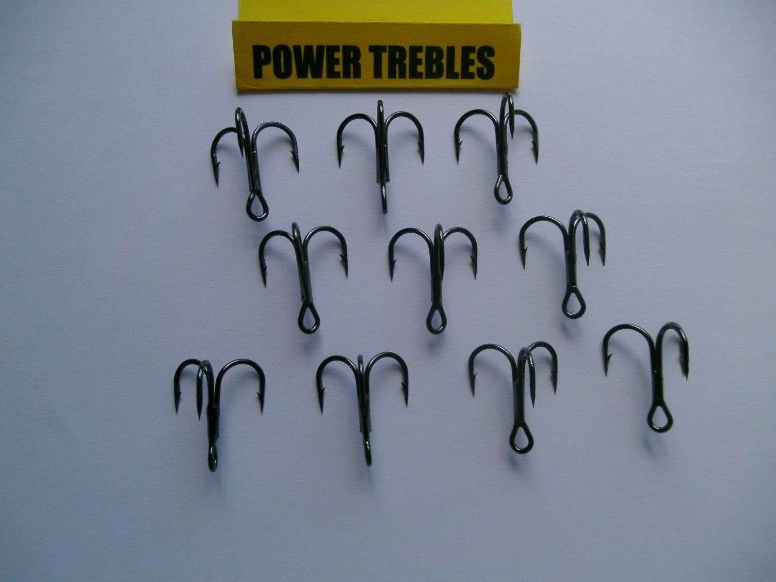 POWER TREBLE HOOKS - PIKE / SEA - Size 12 -2/0 Exceptional Sharpness & Strength