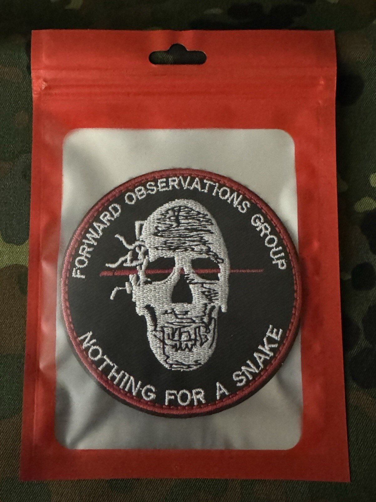 Forward Observations Group NOTHING FOR A SNAKE Embroidered Patch Hook/Loop FOG