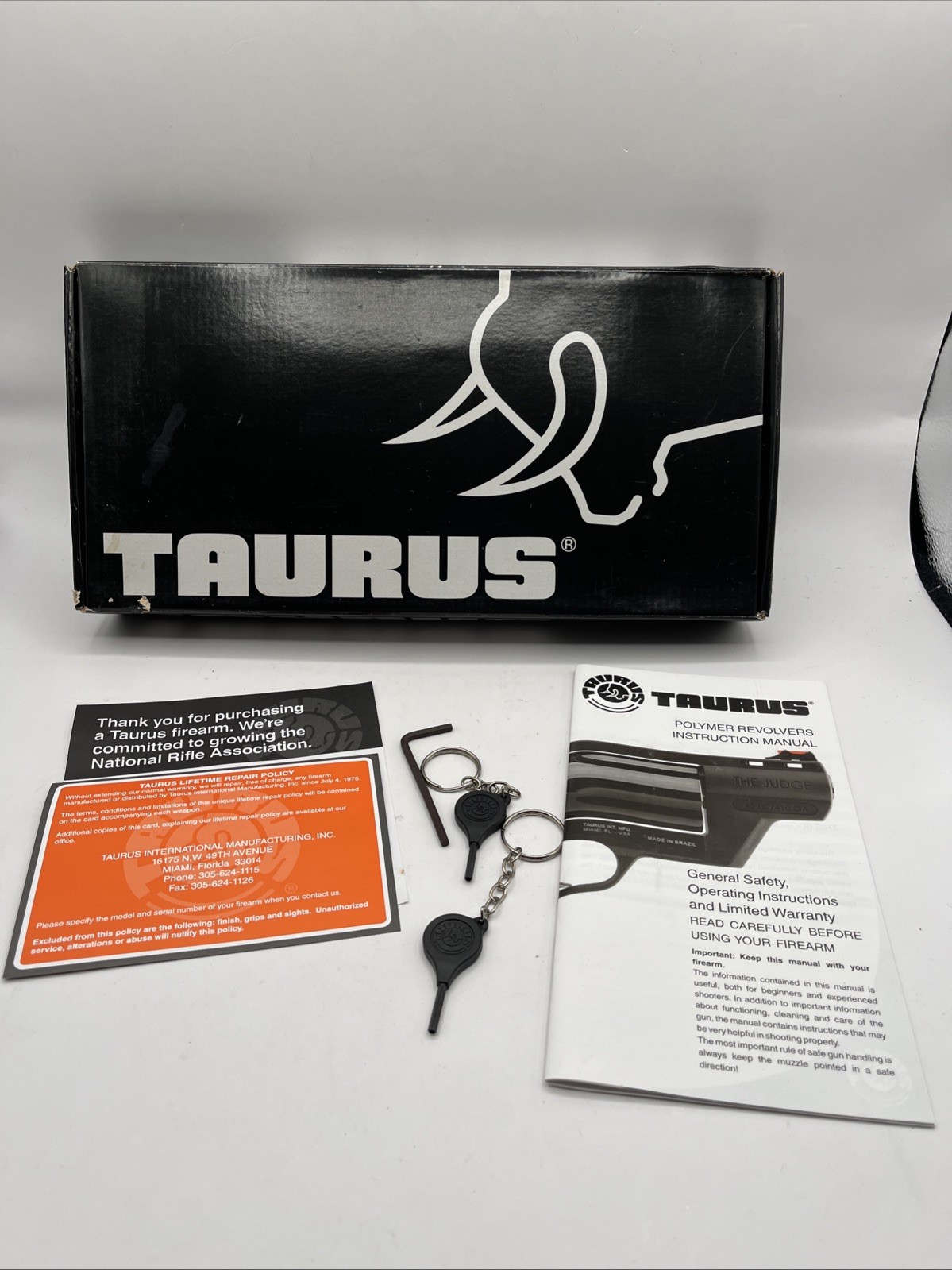Taurus The Judge Poly Model M4510 410 45LC  Revolver Empty Gun Box Manual Keys