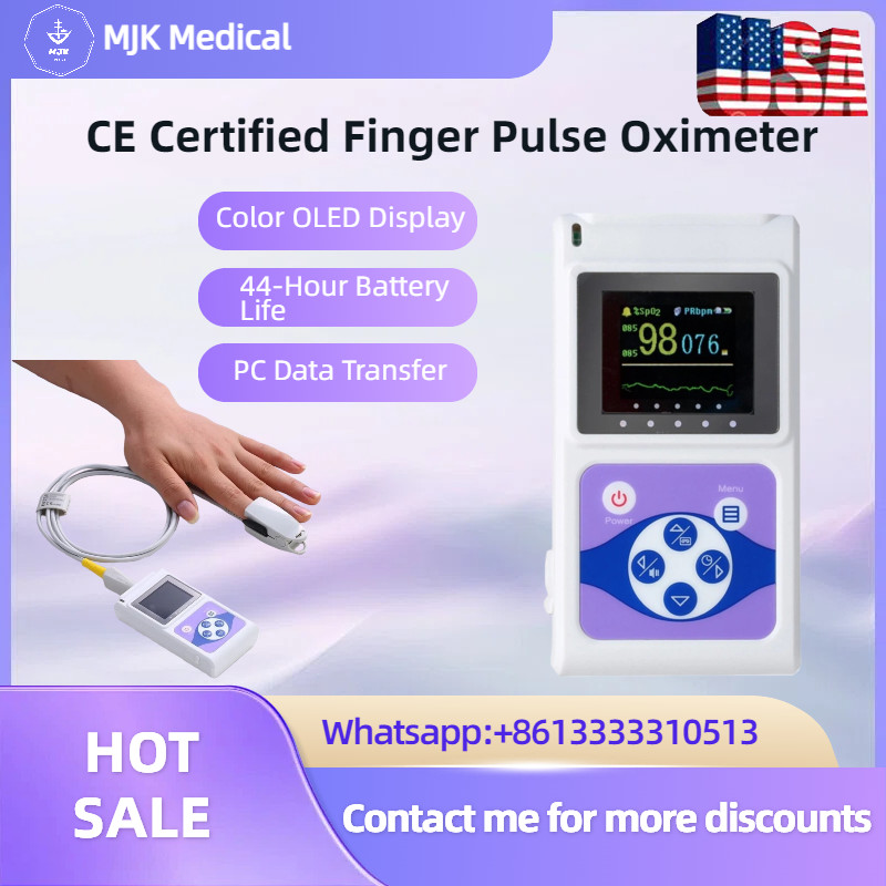 CE Certified Finger Pulse Oximeter - Blood Oxygen SpO2 & Heart Rate Monitor
