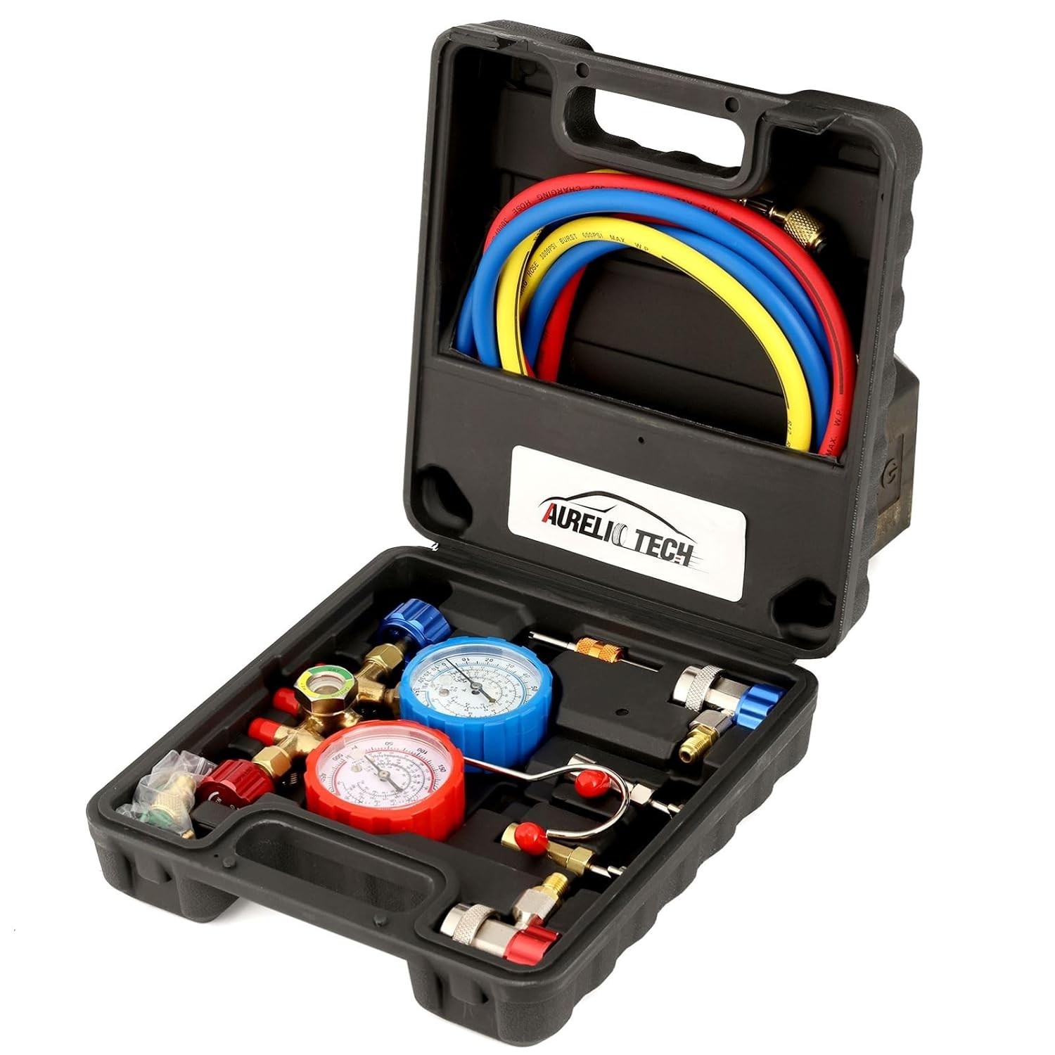 Complete AC Manifold Gauge Set for Refrigerants - Durable & Accurate Diagnostics