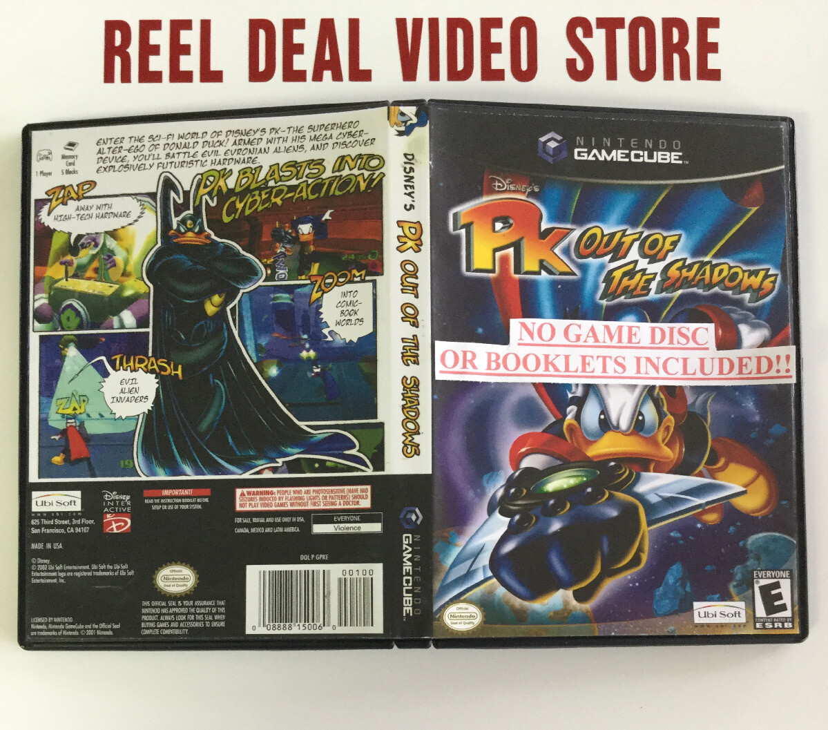 Disney's PK: Out of the Shadows GameCube Replacement Cover + DVD Case!!!