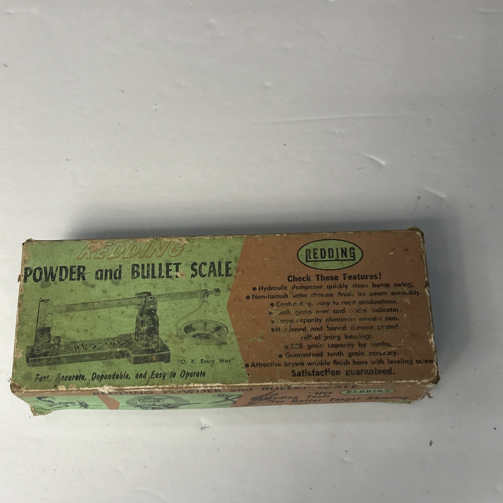 Vintage Redding Powder & Bullet Scale – Complete in Box –