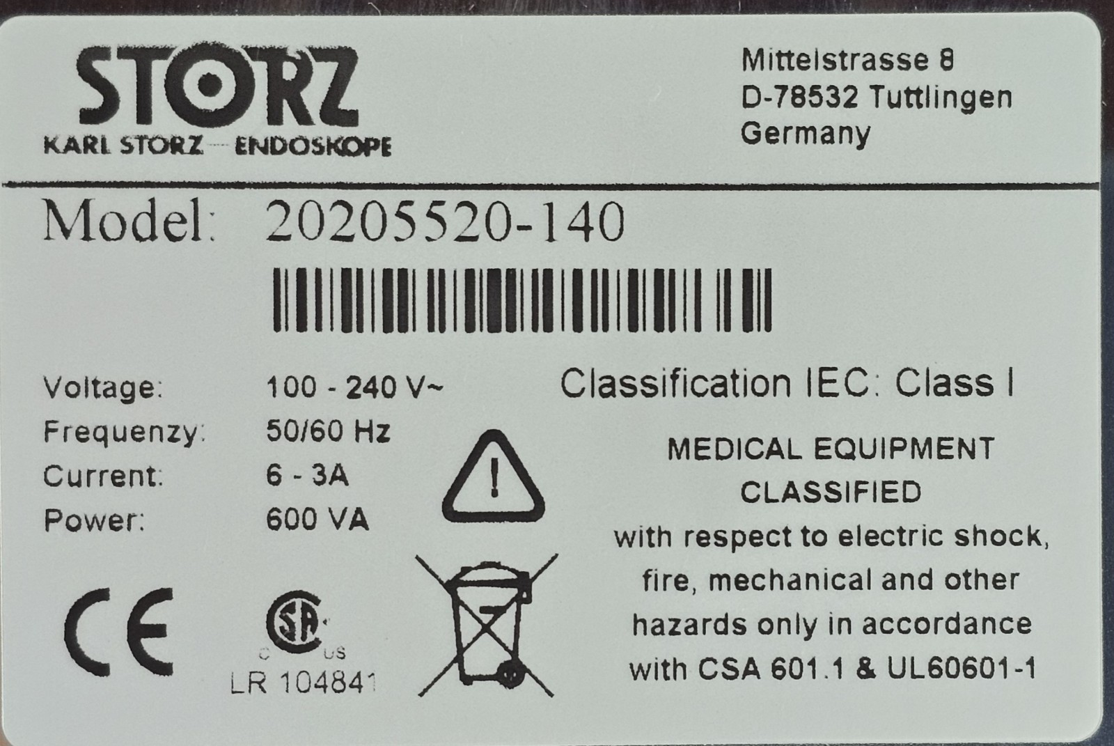Storz Aida HD Connect Replacement Screen Display 20205520