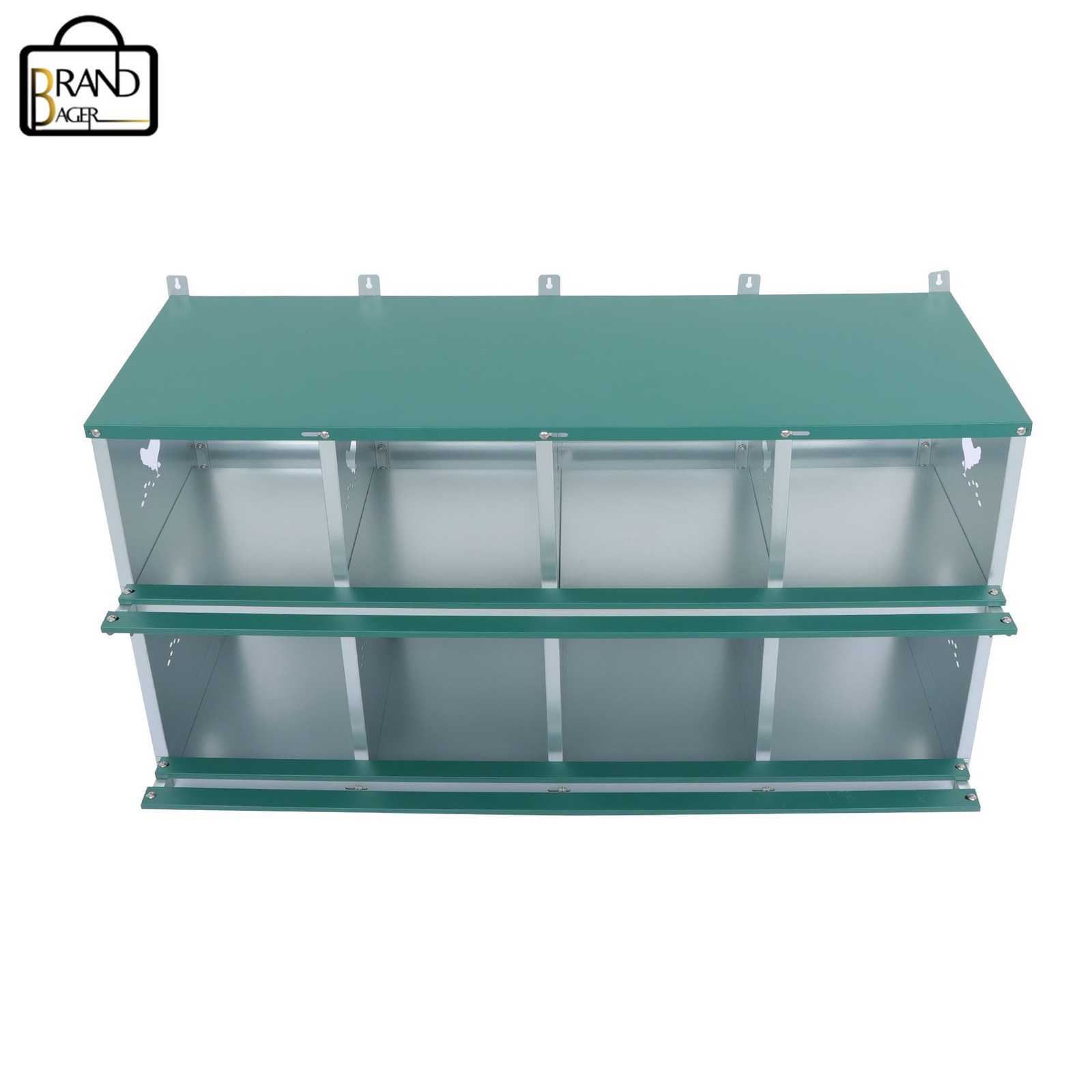 8 Hole Metal Chicken Nesting Boxes Easy To Install For Poultry Laying Eggs