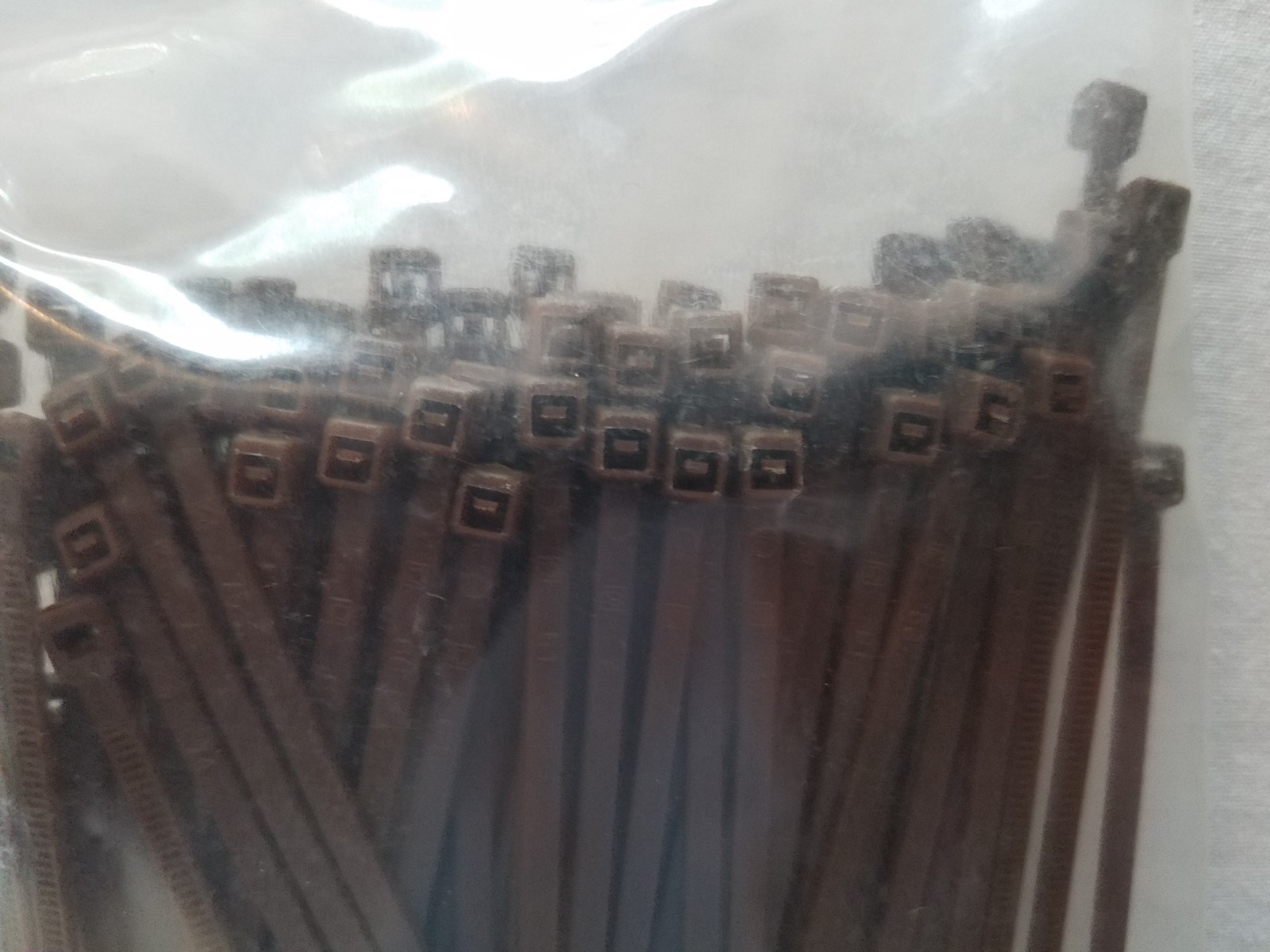 4” Dark Brown Zip Ties - Quantity 200