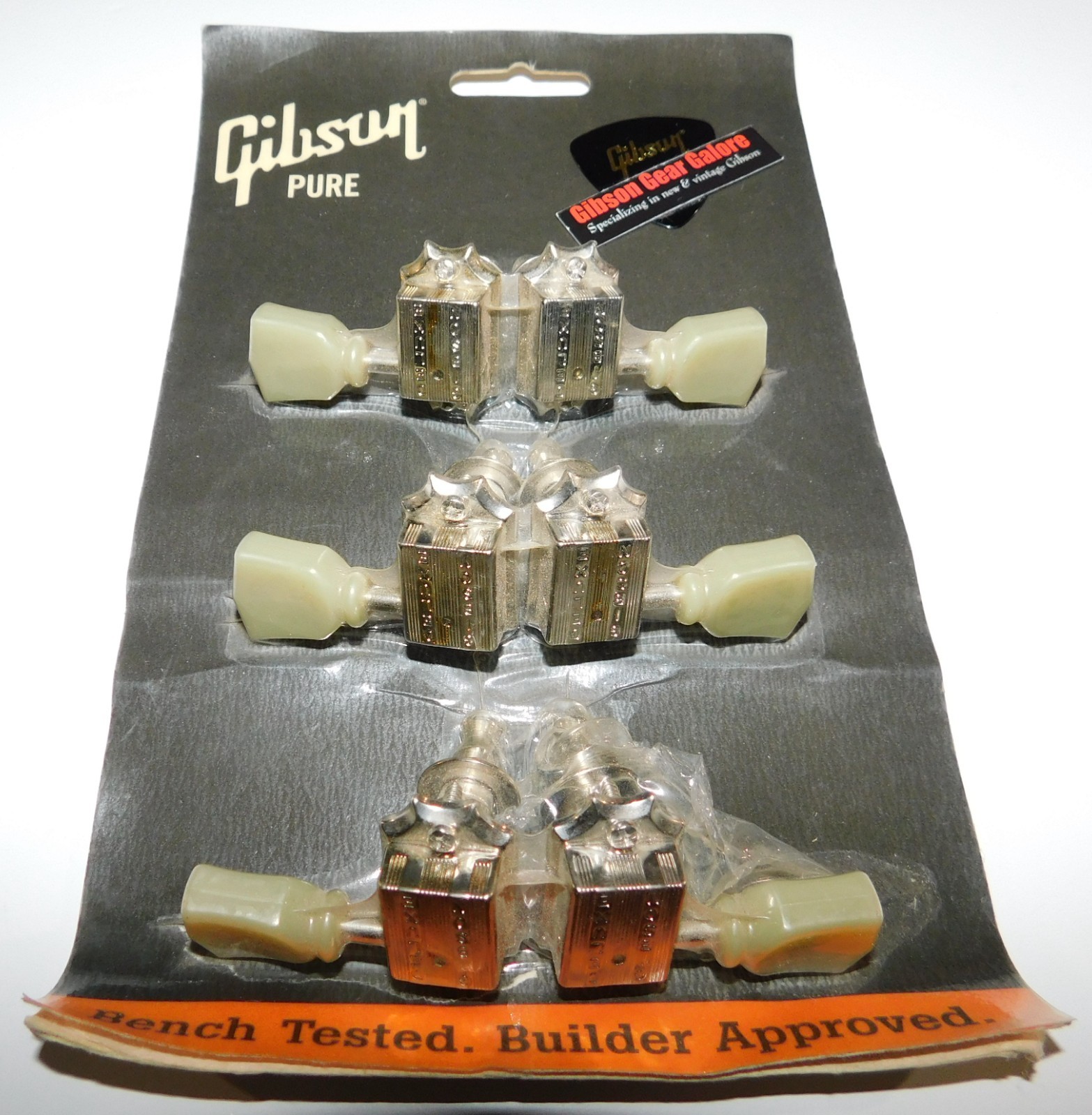 Gibson Les Paul Tuners Set Kluson Deluxe Nickel SG Guitar Parts NOS Project ES V
