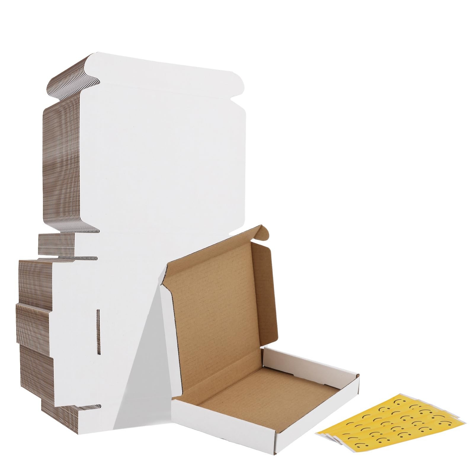 Horlimer 7X5X1 Boxes Set Of 30 White Corrugated Cardboard Mailer For Packing