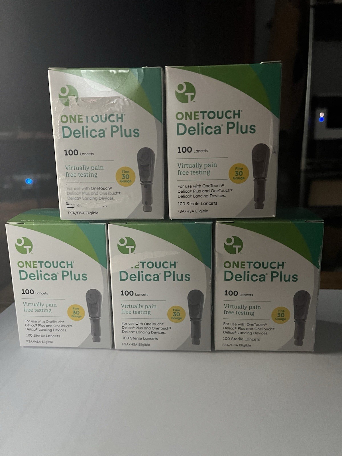 500 ONE TOUCH DELICA PLUS 33 GAUGE LANCETS - (5 Boxes of 100) EXP 06/30/2028