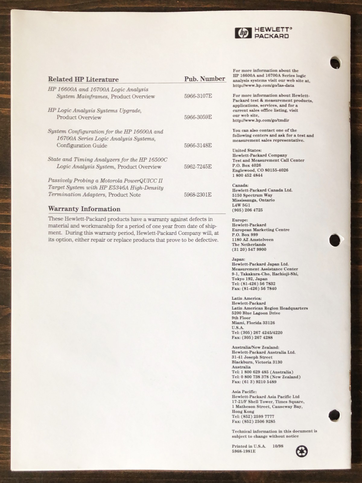 Hewlett-Packard HP - Analysis Solutions for Motorola QUICC II Microprocessor