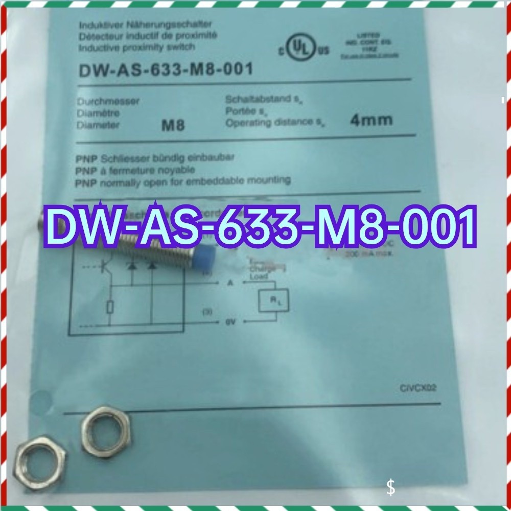 DW-AS-633-M8-001 1PCS NEW CONTRINEX DW-AS-633-M8-001 proximity switch fast ship
