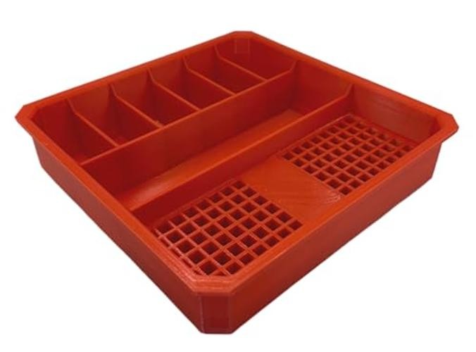 Impact bit holder insert for Packout Low Profile Organizers (7 Compartment Red