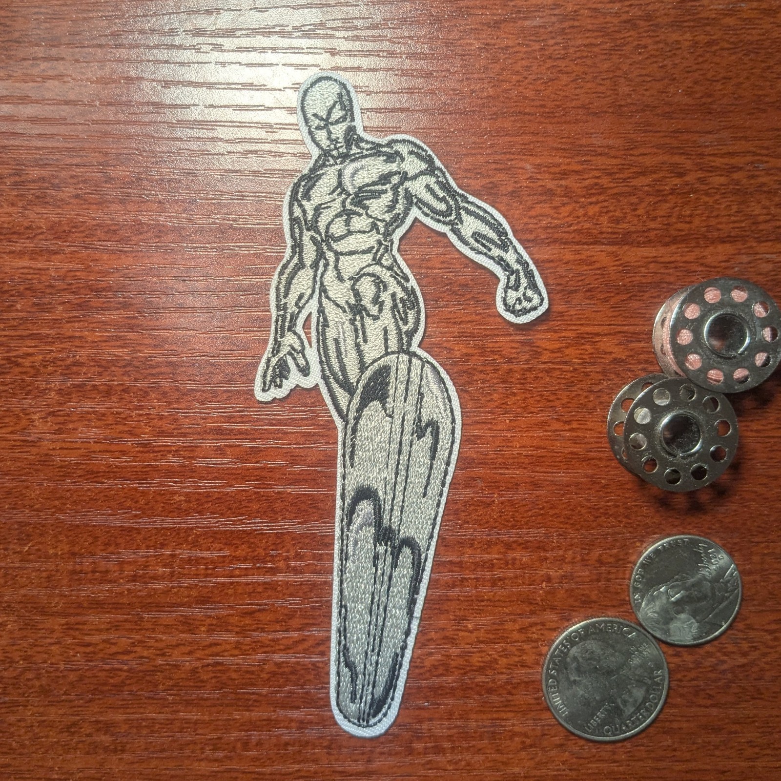 Silver Surfer Fan Patch Comics Cosmic  Superhero Embroidered Iron On 5x2.25"