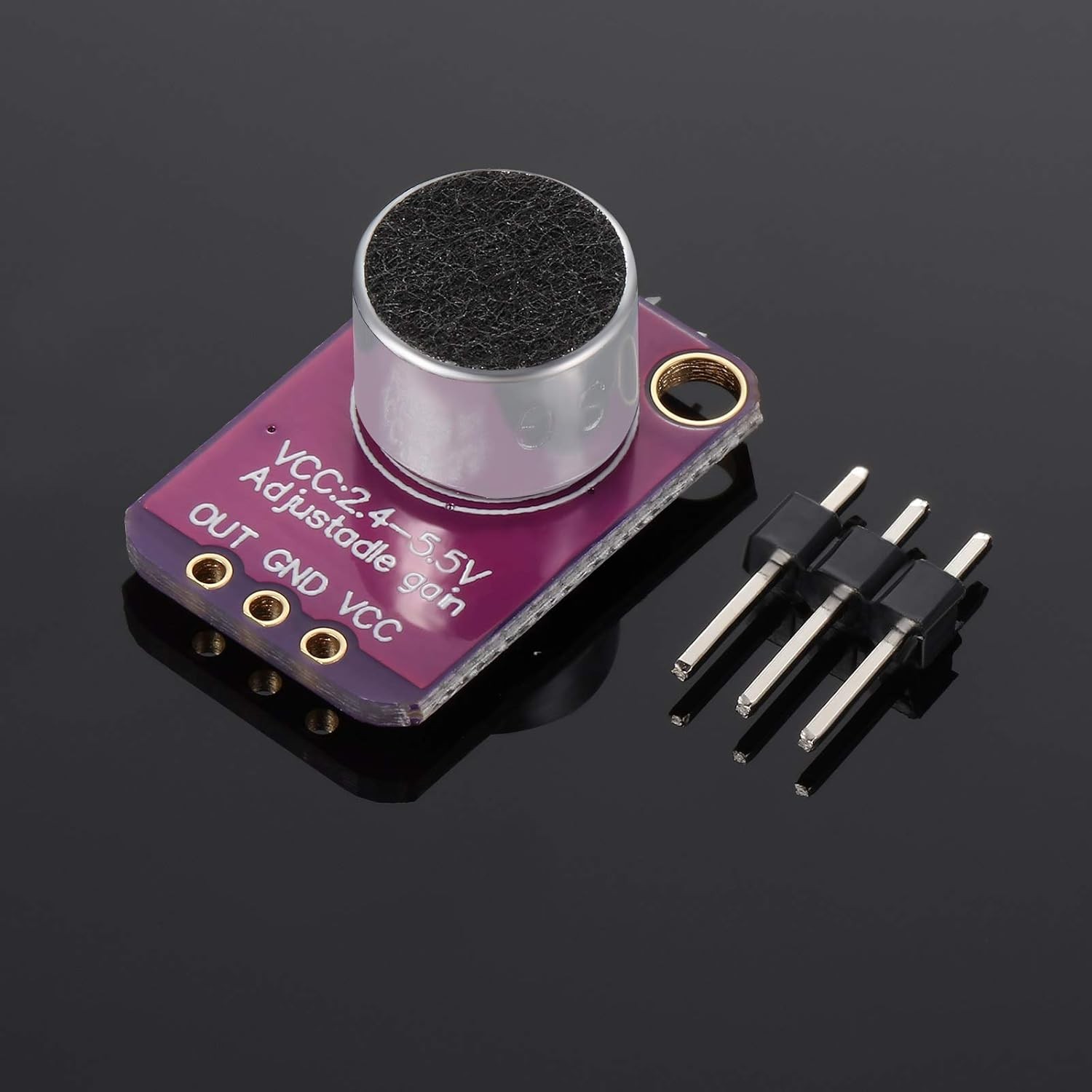 6 Pieces Electret Microphone Amplifier Module MAX4466 Adjustable Gain Blue...