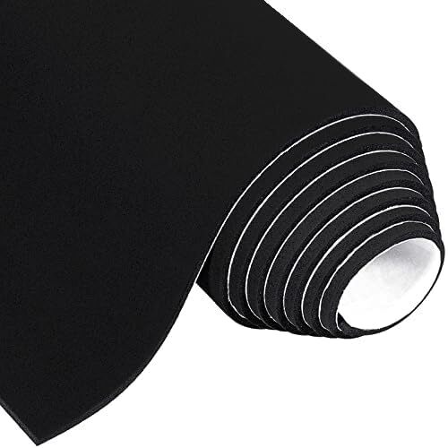 Rollo de láminas finas de neopreno negro con relleno de espuma adhesiva
