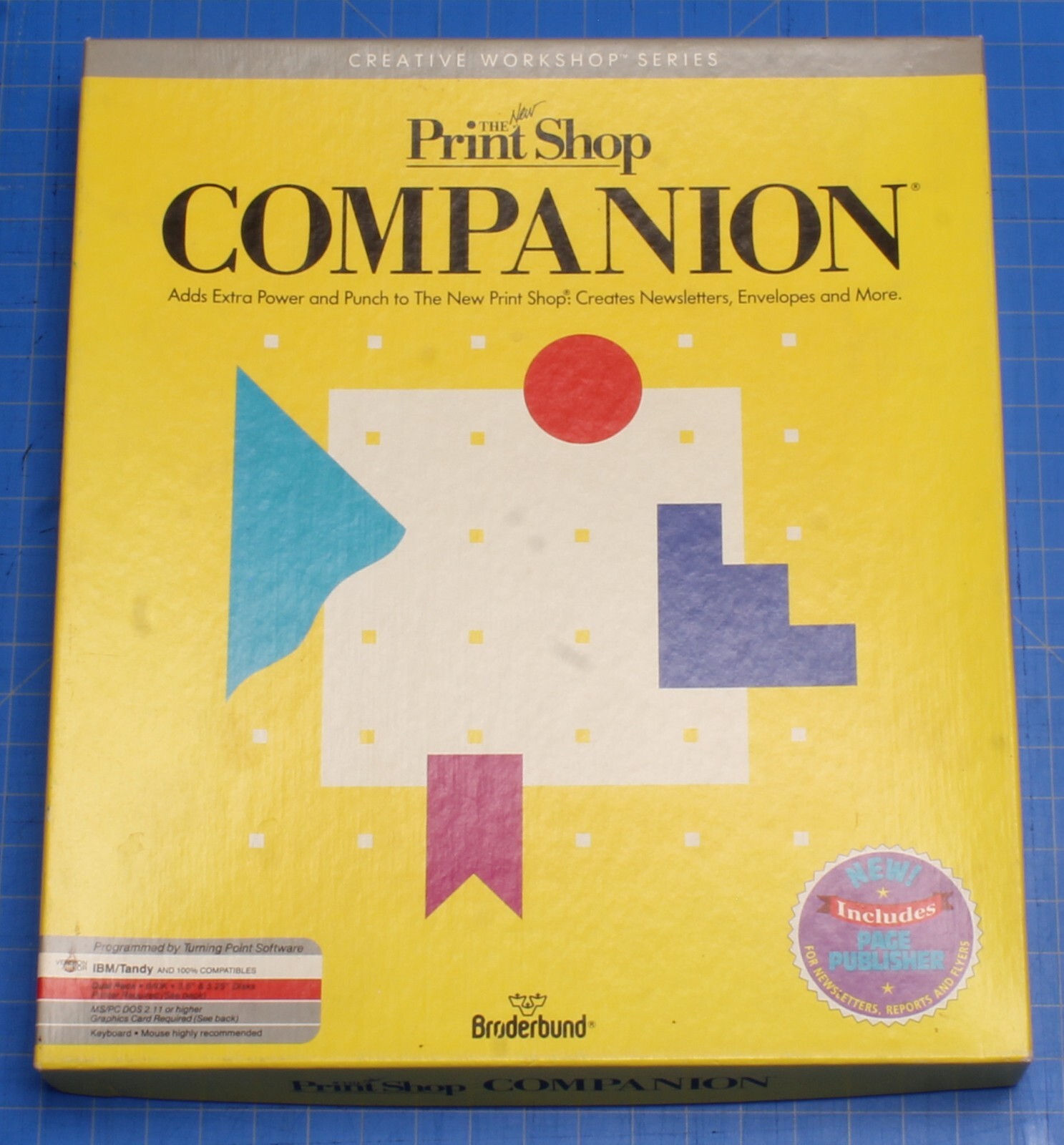 Vintage Print Shop Companion Design Software by Broderbund For IBM / Tandy 1990