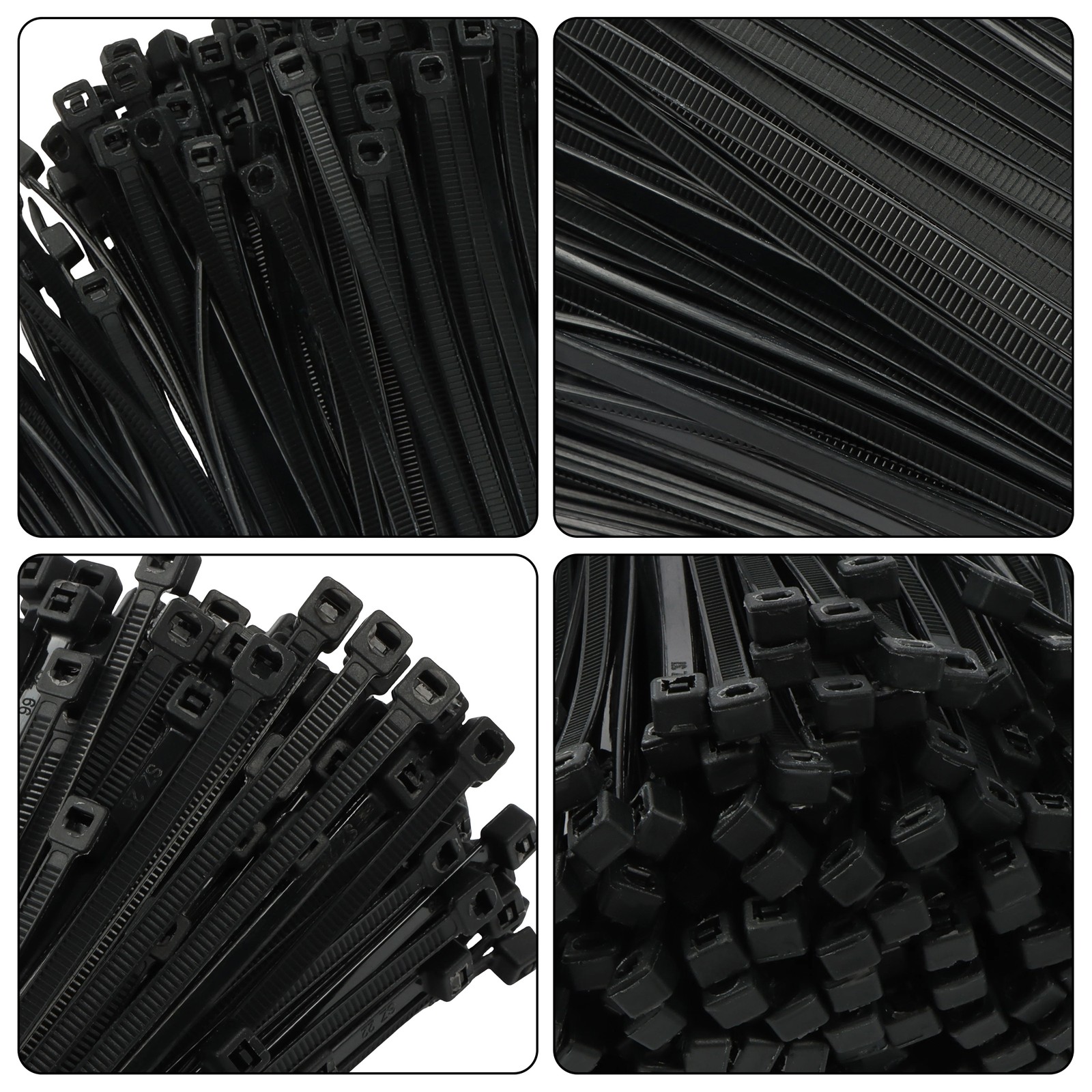 2000 PCS Self-locking Nylon Zip Ties Assorted Sizes 4+6+8+12 Inch Cable ties