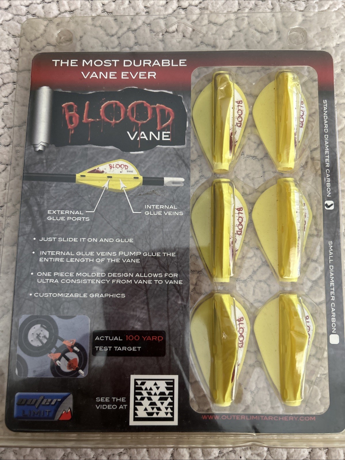 Blood Vane The Most Durable Vane Ever Standard Diameter Carbon 6 Pack
