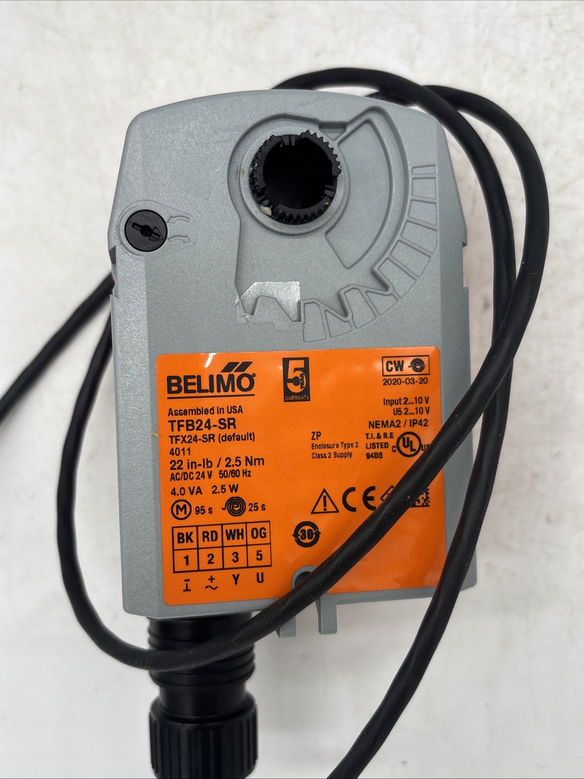 Belimo TFB24 24V Spring Return Actuators & Dampers