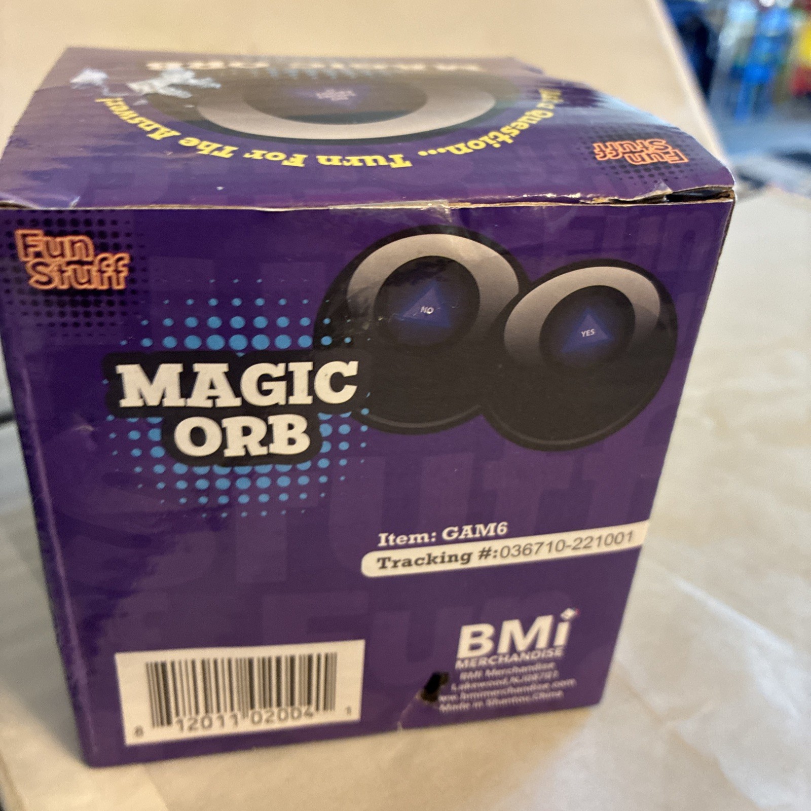 Fun Stuff Magic (8-Ball) Orb - Ask a Question...Turn over for the Answer! NIB