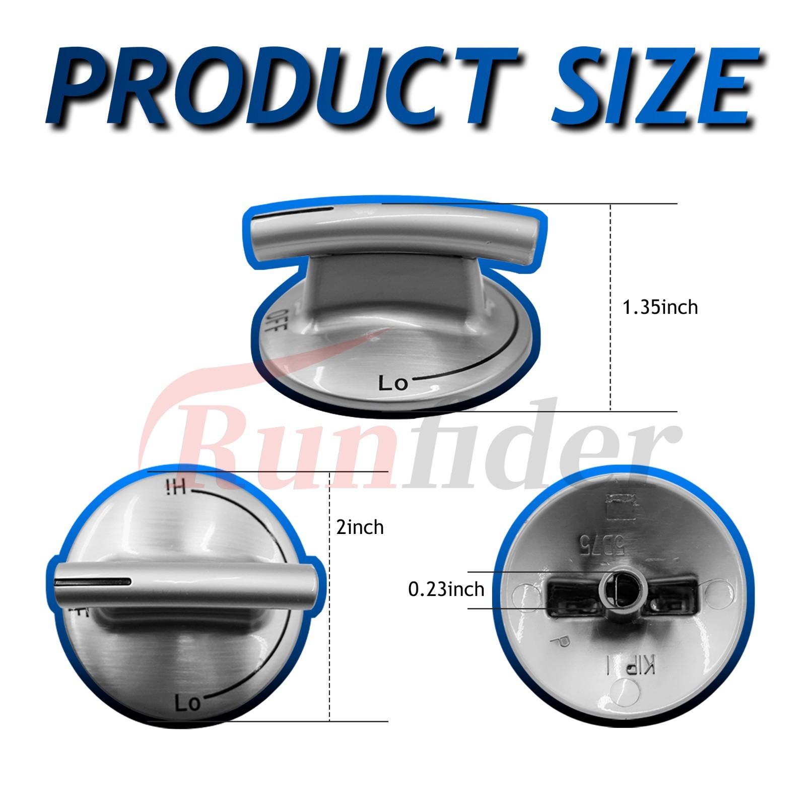 5‑Pack Surface Burner Knobs for Jenn‑Air/Maytag/KitchenAid – Repl. 74007733