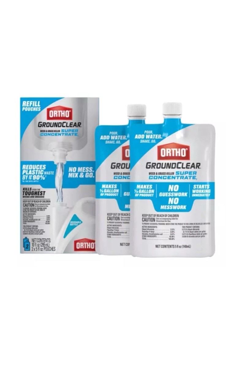 🔥(2 x 5oz)Ortho GroundClear Super Concentrate Weed & Grass Killer Refill Pouch