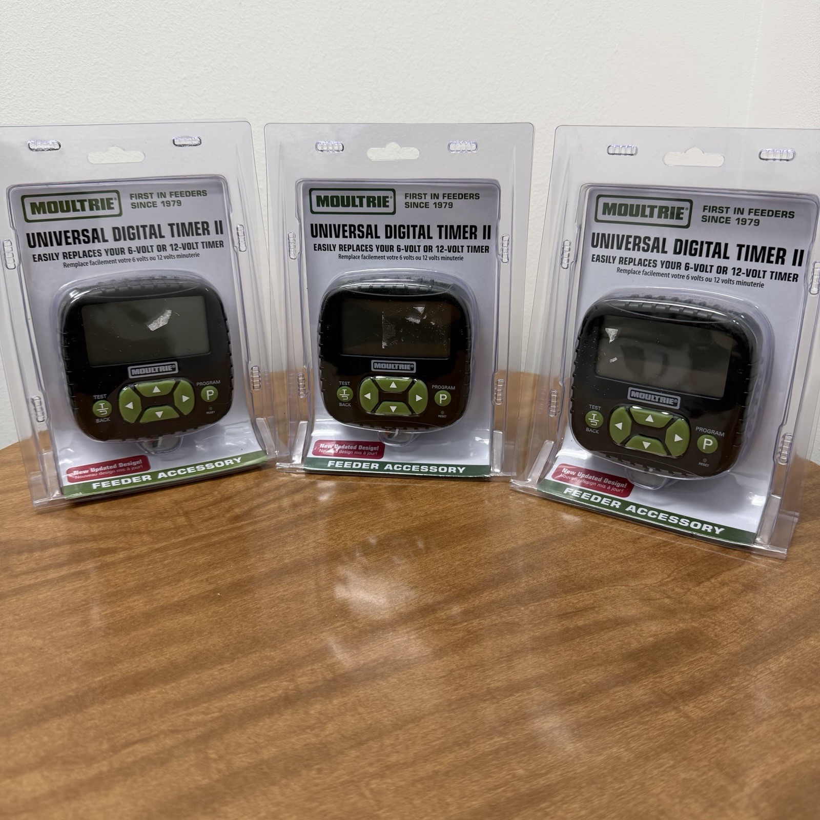 Moultrie Universal Digital Timer II Wildlife Feeder Acc 6,12 Volt MFA-13461 3 pk