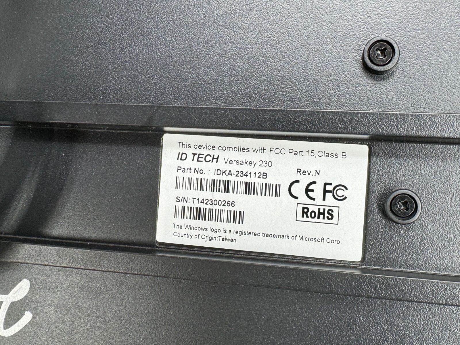 ID Tech With MagStripe Reader IDKA-234112B Keyboard USB - Quantity Available