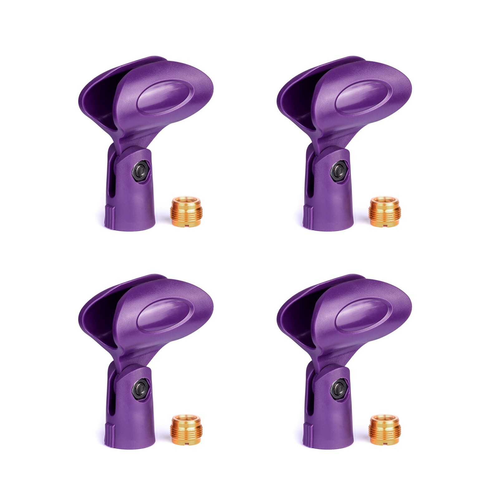 Rannsgeer Handheld Microphone Clip Mic Holder w/adapter (4 Pack)