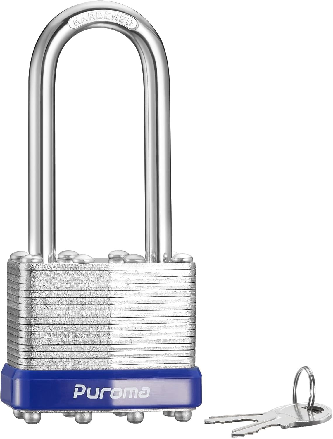 Lock 1 Pack Padlocks, 2” Long Shackle Heavy-Duty Locks with 2 Keys, 40Mm Hardene