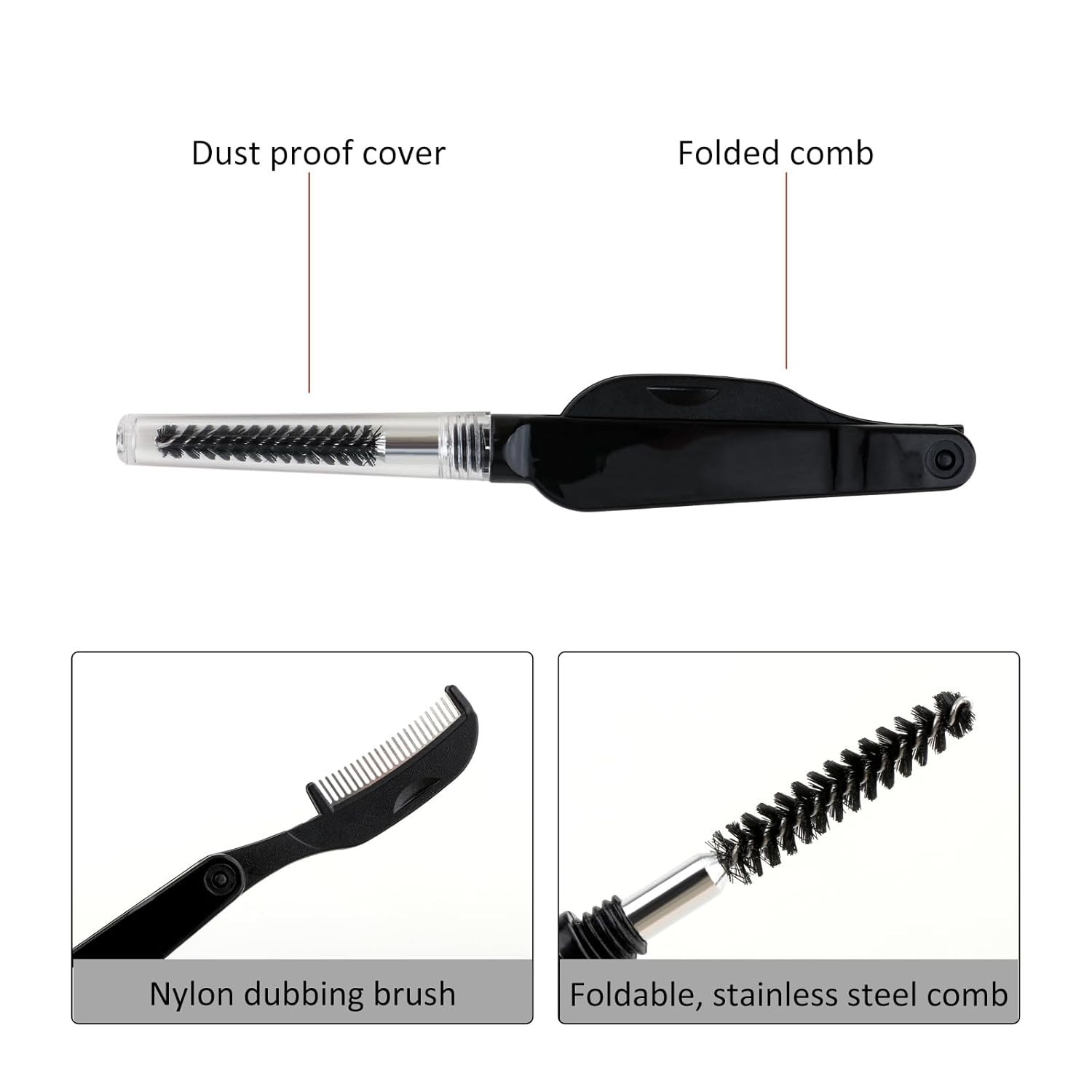 Foldable Fly Tying Tool with Nylon Brush & Steel Comb - Portable Lure Maker