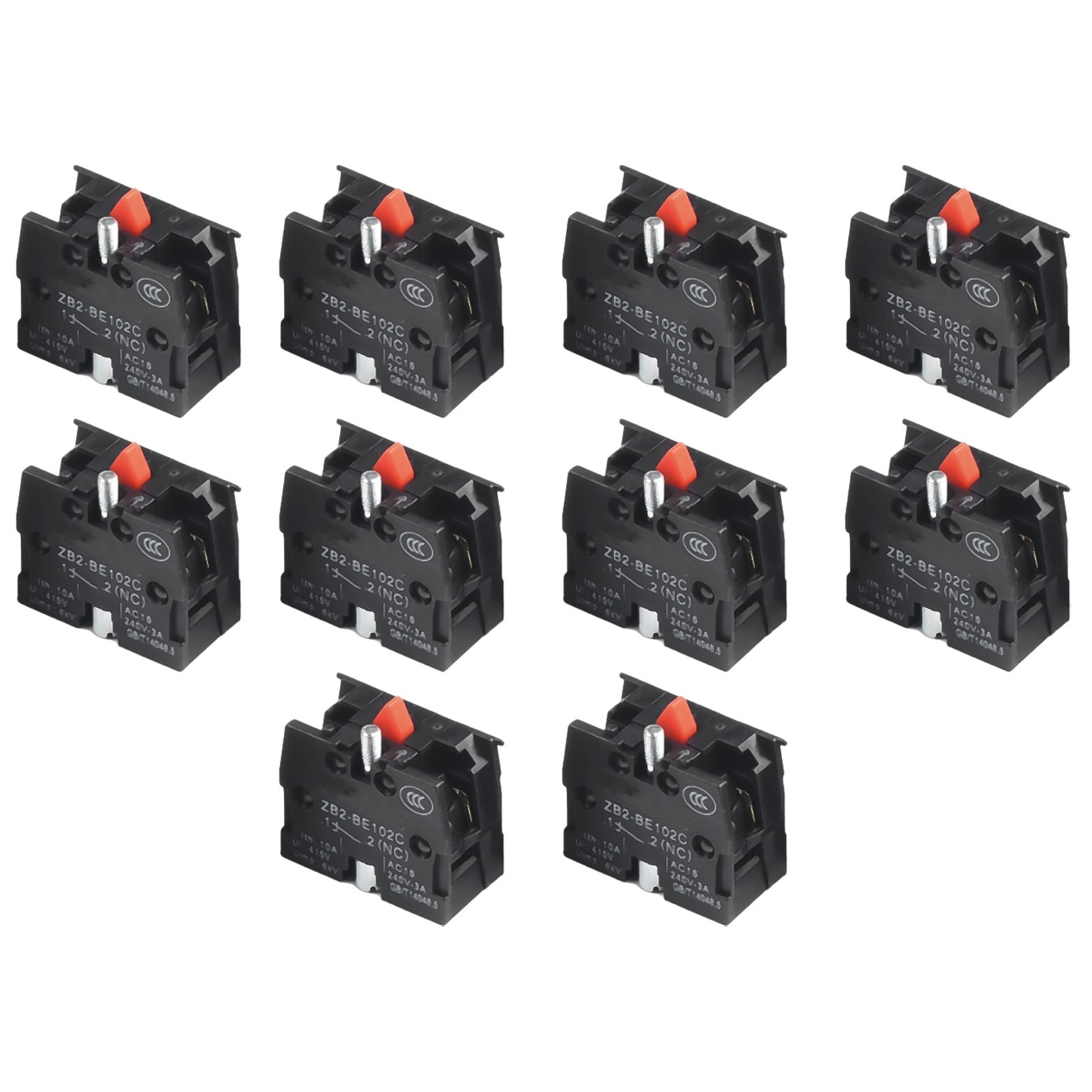 10PCS 10A 600V ZB2-BE102C() Push Button Joystick Switch Normally Close Contact