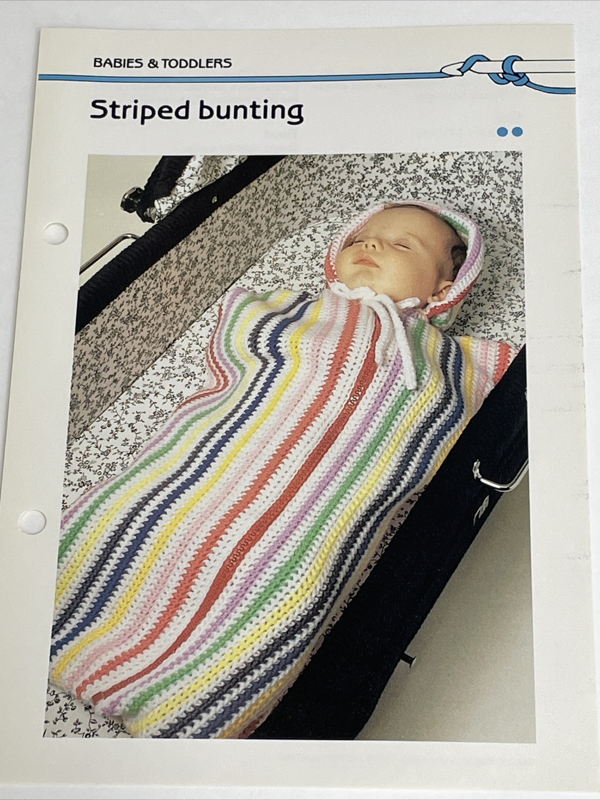 Marshall Cavendish Striped Bunting Sleeping Bag Crochet Pattern