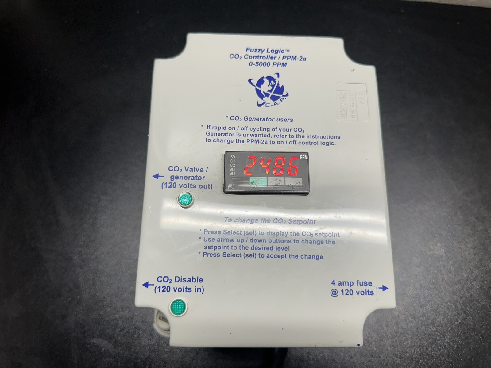 C.A.P. PPM-2a Fuzzy Logic Co2 Controller/Monitor CAP Used