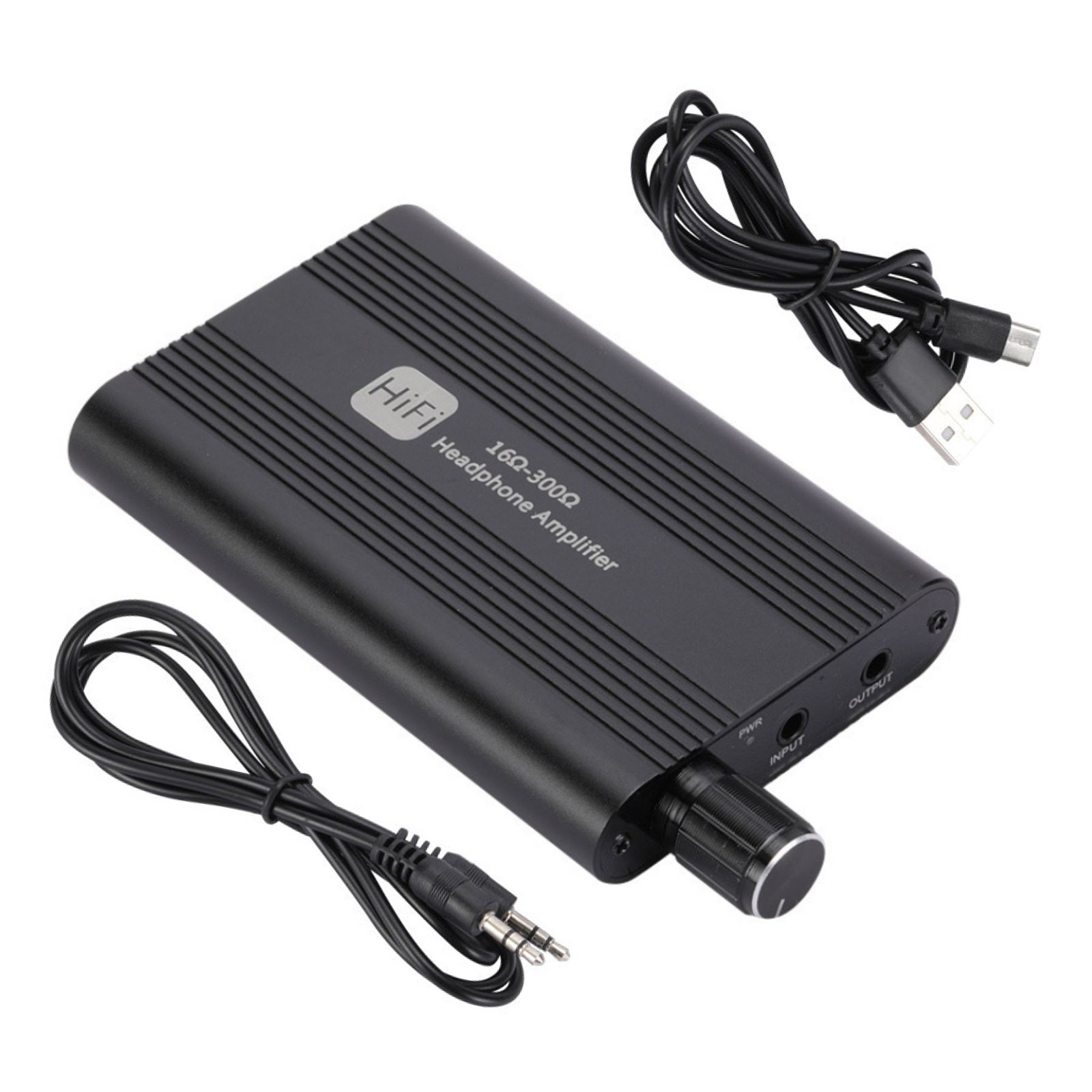 16-300Ω HiFi Headphone Amplifier 3.5mm Audio Receiver Earphone With 3.5MM Cable