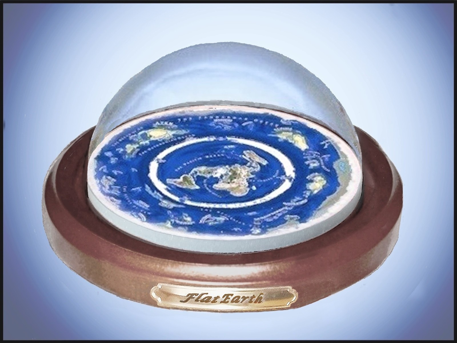 Flat Earth Map Dome Display Model - Hidden Realms Beyond The Ice Wall