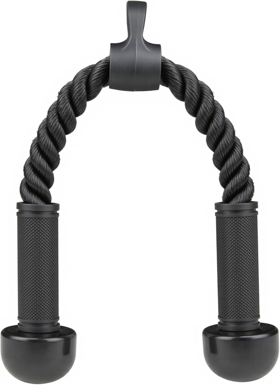 Tricep Rope Cable Attachment for Gym Rope Pull-Down Attachment with Rubber Handl