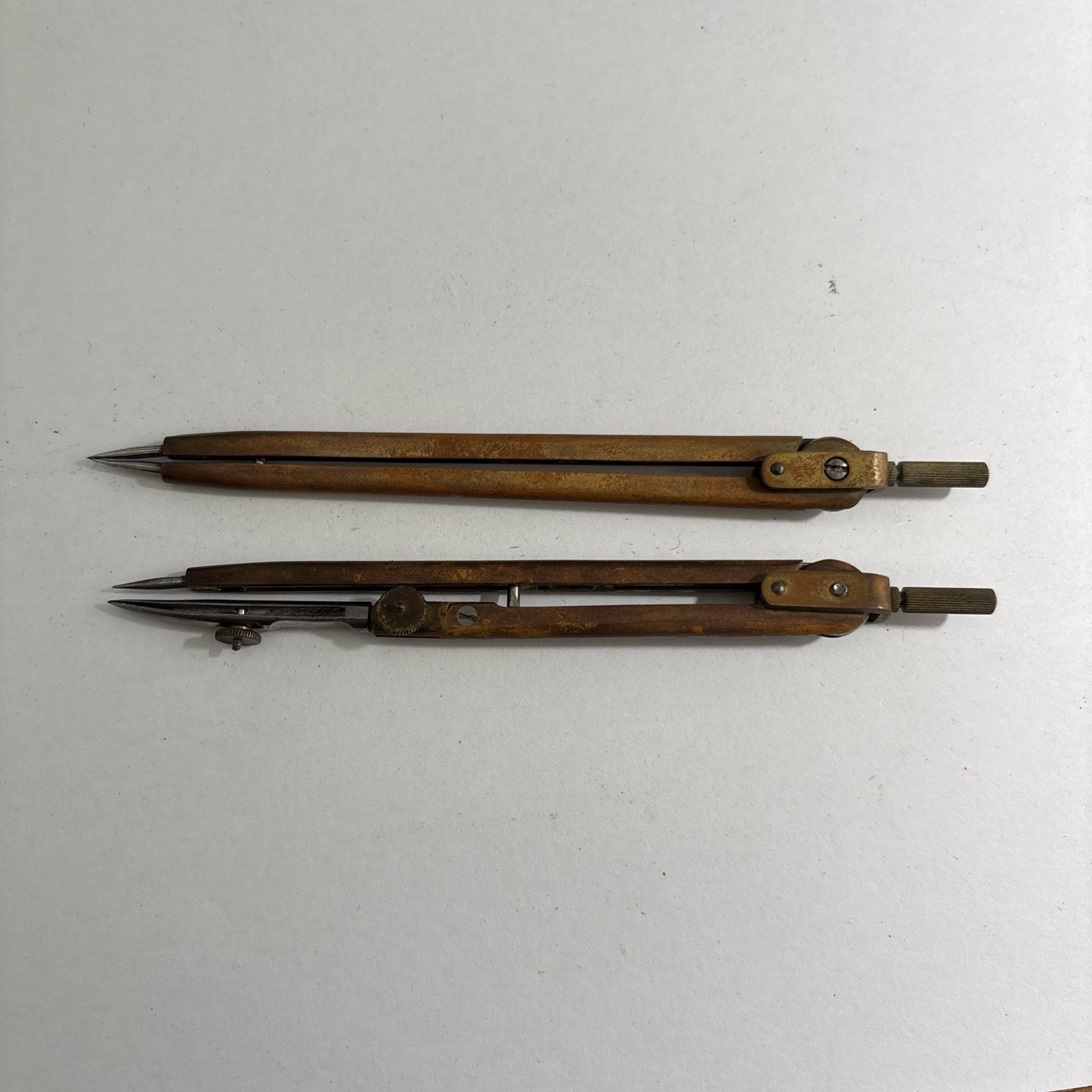 Vintage Drafting Instruments Set in Case Drawing Compass Divider Tools