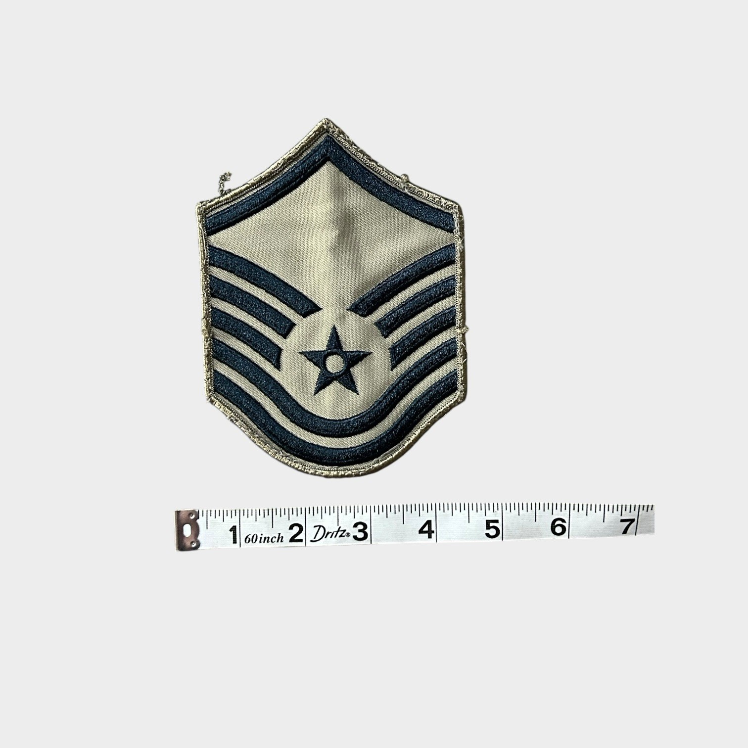 USAF United States Air Force Master Sergeant Subdued Patch • 3-14 x 4 1/2"