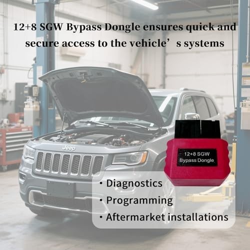 Bypass Dongle 8Pin 12Pin Connector for FCA Security Gateway Module Adapter, Comp