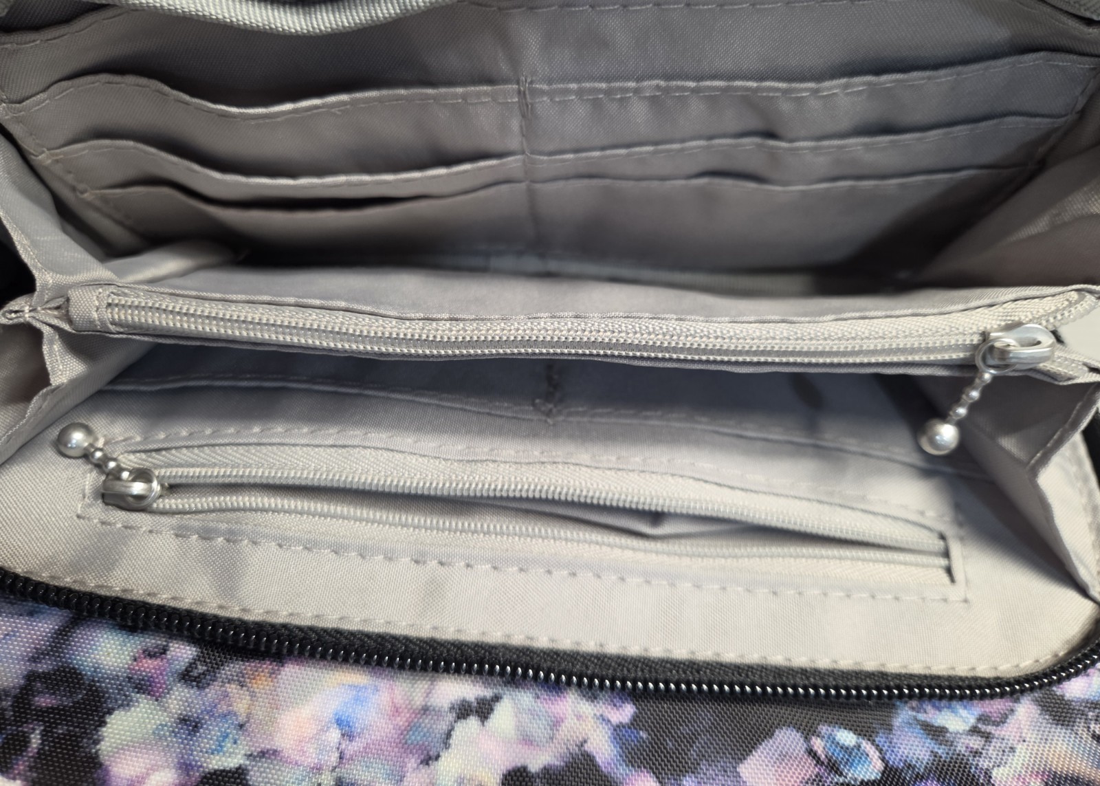 Baggallini Original Everyday Bag "New" Crossbody, Dark Garden Watercolor