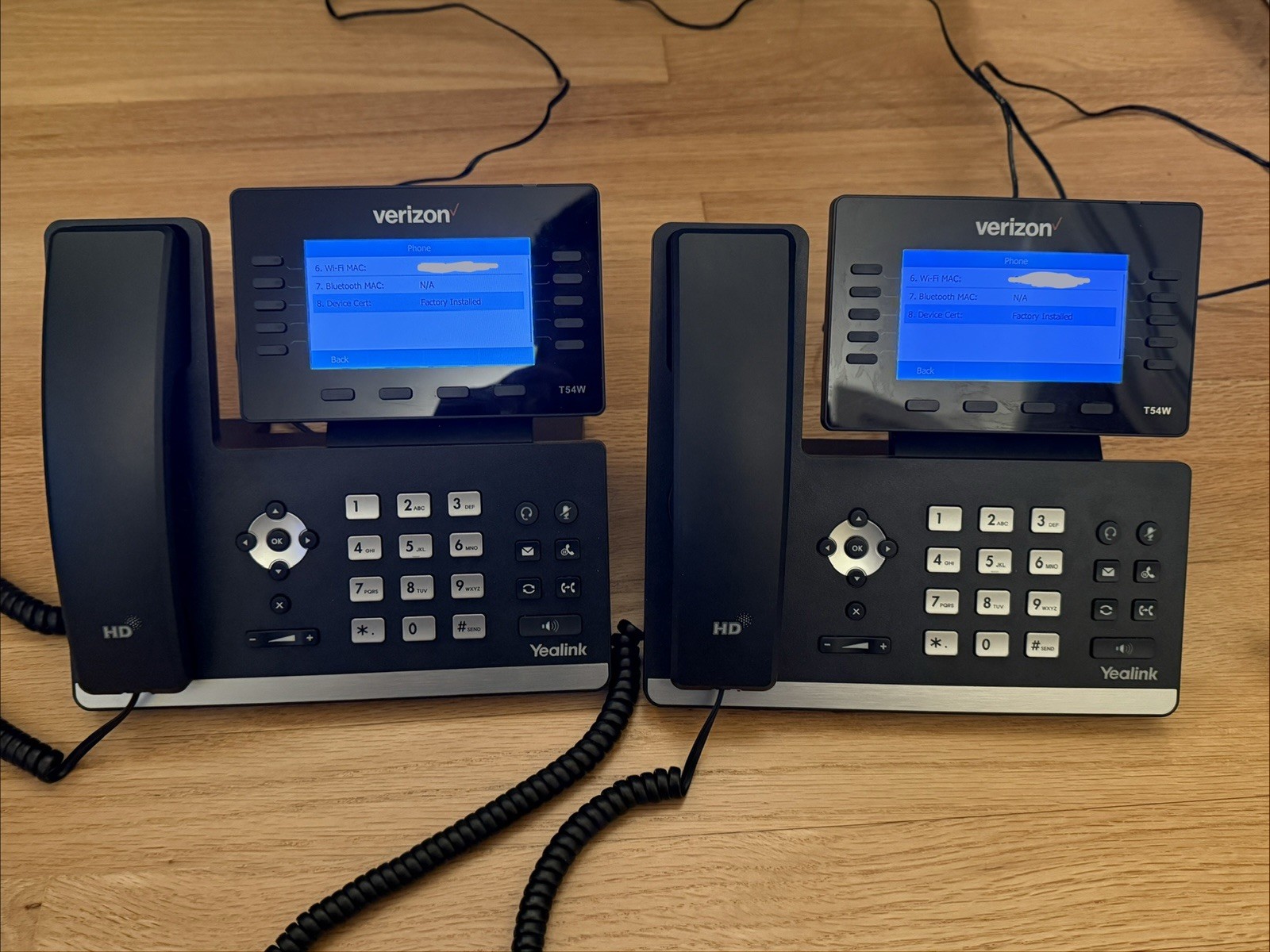 Yealink T54W VoIP Desk Phone - Flashed Yealink Firmware works in YMCS - Lot of 2