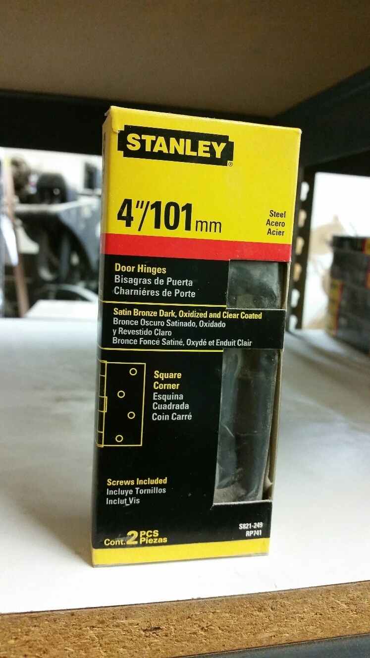 Stanley Door Hinge S821-249 4"/101mm Satin Bronze Dark Oxidized Clear Coated