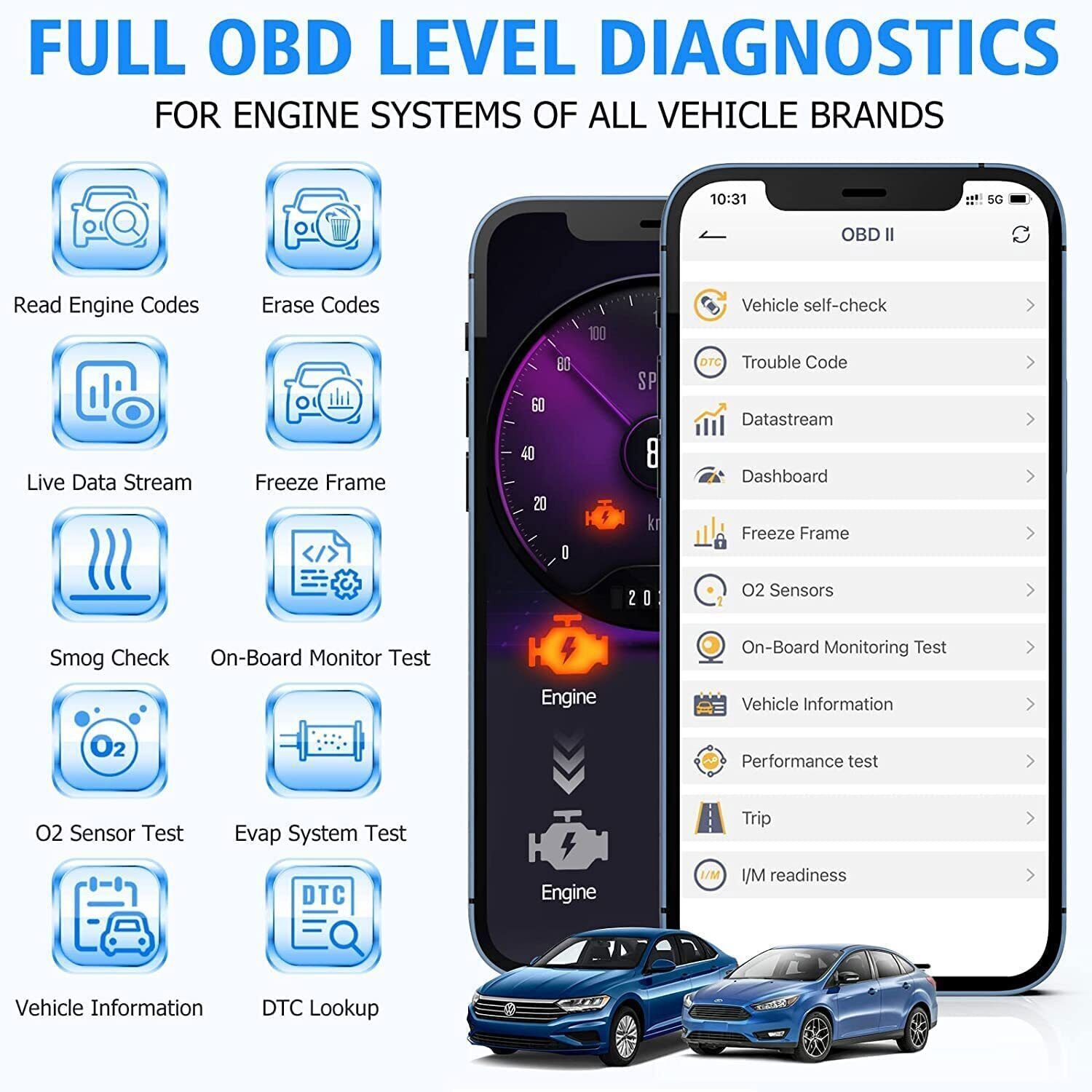 ANCEL BD300 OBD2 Scanner Bluetooth Fit for BMW All System Code Reader Diagnostic