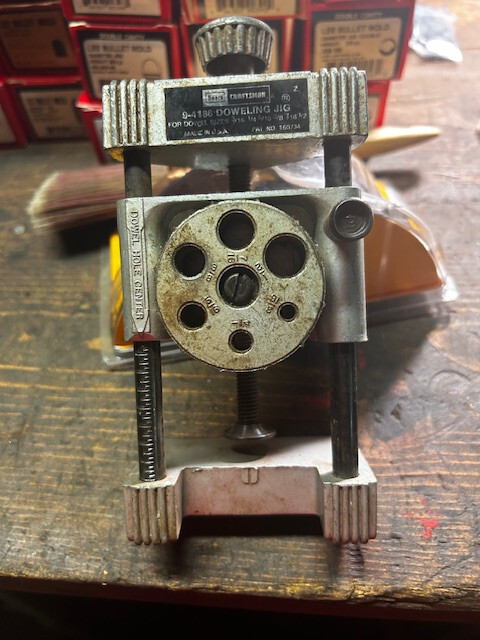 VINTAGE SEARS CRAFTSMAN D=4180 DOWELING JIG 3/16" 1/4" 5/16" 3/8" 1,2" 7/16"