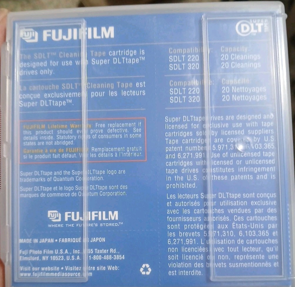 Fujifilm SDLT Cleaning Tape New