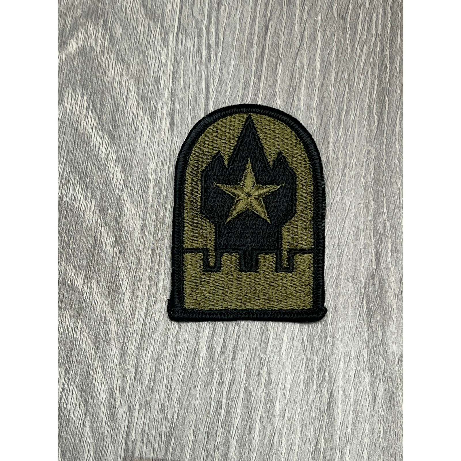 Vtg Military Patch Vietnam Era Army Engineer Command Black Olive Green