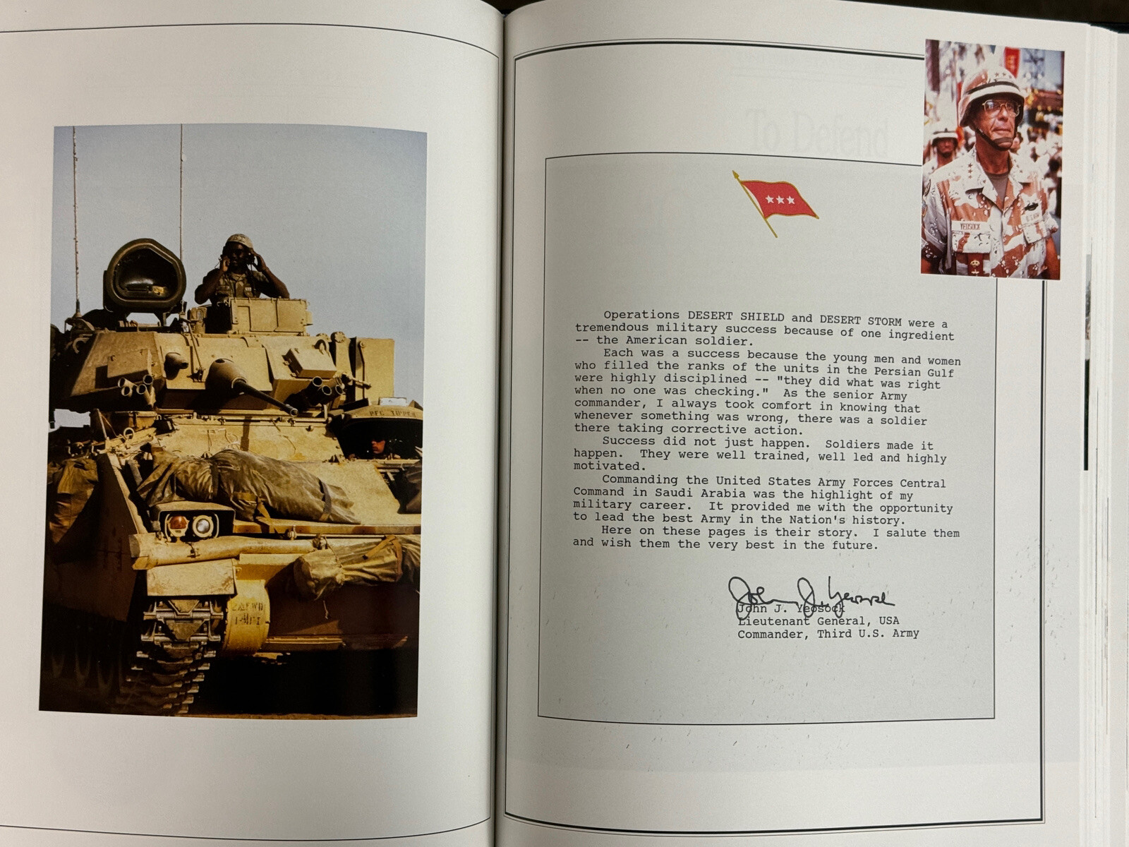 The Shield & The Storm Hardback Leather Military Book Op. Desert Storm 1990-1991