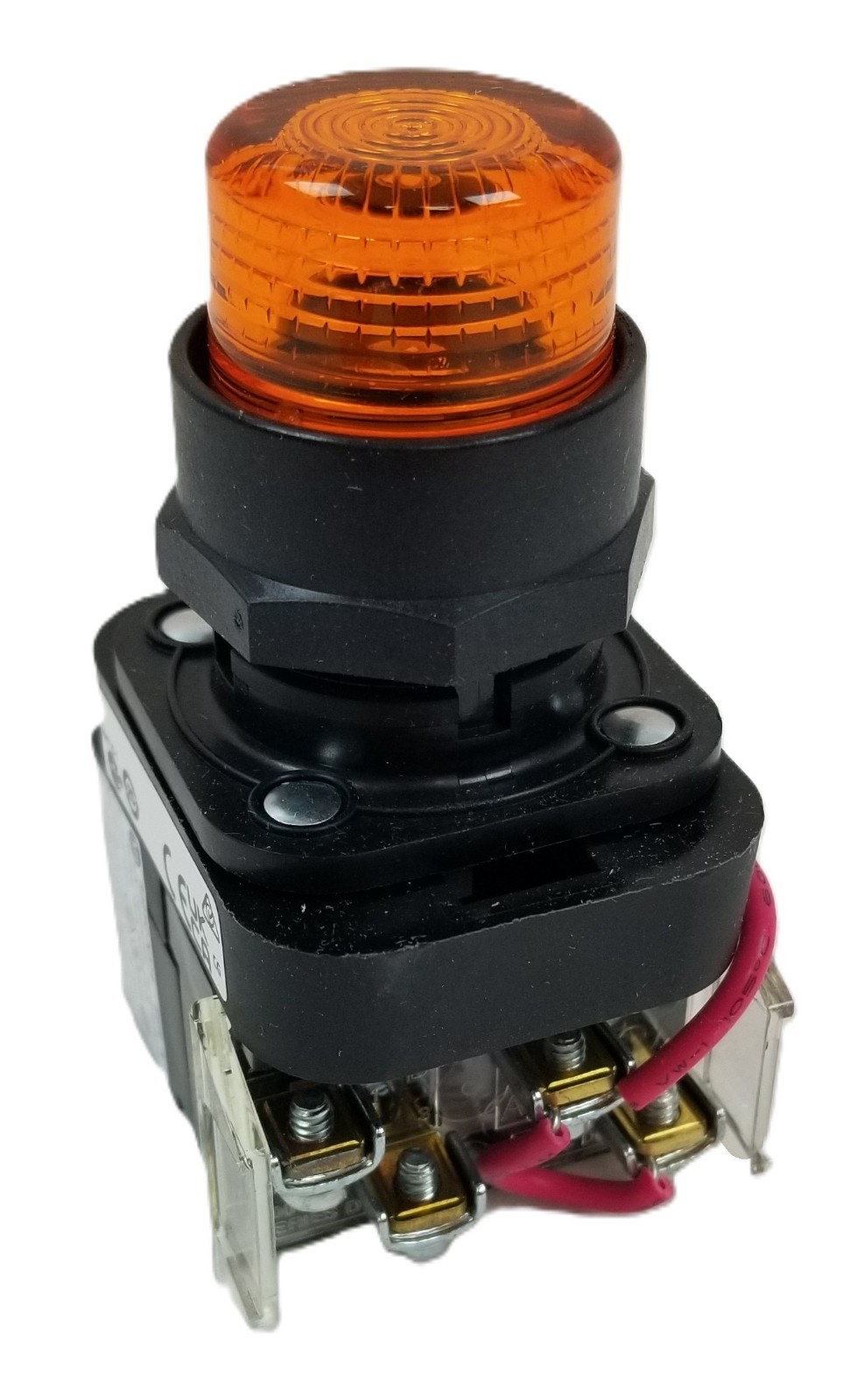Allen-Bradley 800H-QRTH2A Pilot Light Push to Test Amber Lens Button 30mm NEW