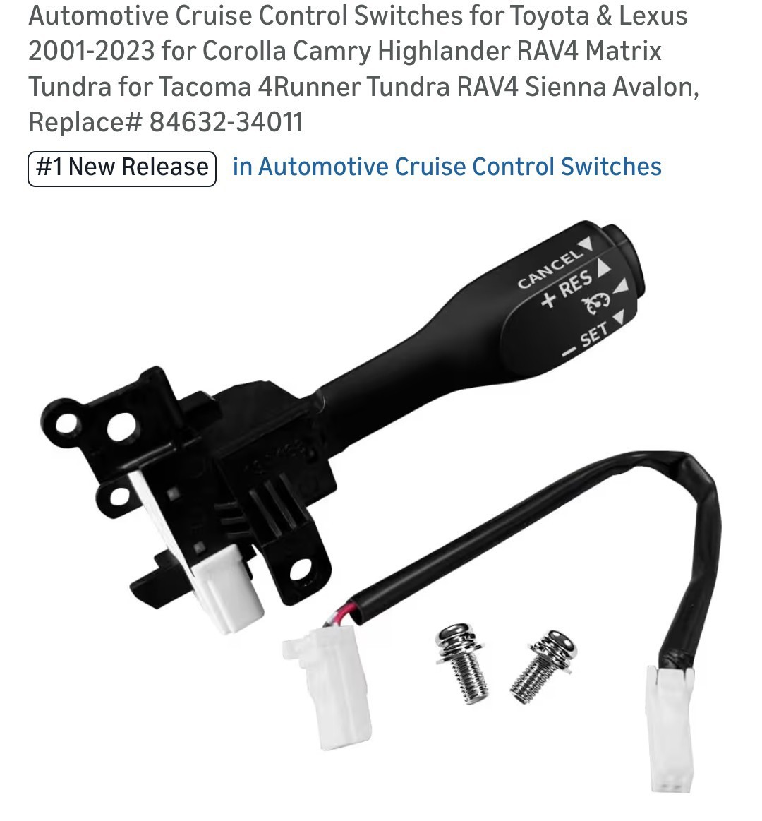 Automotive Cruise Control Switches for Toyota & Lexus 2001-2023 for Corolla...